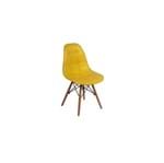 Ficha técnica e caractérísticas do produto Cadeira Dkr Charles Eames Wood Estofada Botonê - Amarela - Magazine Decor