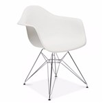 Ficha técnica e caractérísticas do produto Cadeira DKR DAW Eames com Braços Eiffel Base Metal - Branca