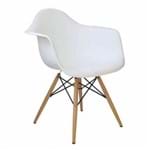 Ficha técnica e caractérísticas do produto Cadeira DKR DAW Eames com Braços Eiffel Wood Base Madeira - Branca
