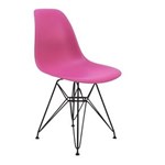 Ficha técnica e caractérísticas do produto Cadeira Dkr Metal Preto Charles Eames - ROSA
