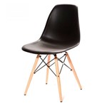 Ficha técnica e caractérísticas do produto Cadeira Dkr Wood Charles Eames Preto - Byartdesign
