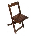 Ficha técnica e caractérísticas do produto Cadeira Dobrável de Madeira - Suporta Até 120kg - Imbuia