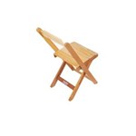Ficha técnica e caractérísticas do produto Cadeira Dobrável de Madeira - Suporta Até 120kg - Palha