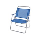 Ficha técnica e caractérísticas do produto Cadeira Dobrável Oversize Azul Alumínio - Mor