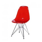 Ficha técnica e caractérísticas do produto Cadeira Eames Base Cromada OR Design Vermelho - Vermelho