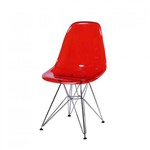 Cadeira Eames Base Cromada OR Design Vermelho