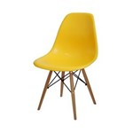 Ficha técnica e caractérísticas do produto Cadeira Eames Base de Madeira OR Design Amarelo - Amarelo