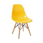Ficha técnica e caractérísticas do produto Cadeira Eames Base Madeira e Amarela - Or Design