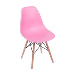 Ficha técnica e caractérísticas do produto Cadeira Eames Base Madeira e Rosa - Or Design