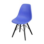 Cadeira Eames Base Preta OR Design Azul Escuro