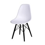 Ficha técnica e caractérísticas do produto Cadeira Eames Base Preta OR Design Branco - Branco