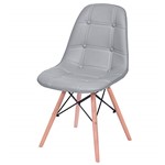Ficha técnica e caractérísticas do produto Cadeira Eames Botone Cinza Base Madeira - 53445 Sun House