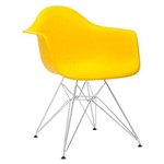 Cadeira Eames DAR - Amarelo - Base Cromada