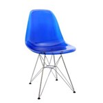 Ficha técnica e caractérísticas do produto Cadeira Eames DKR Azul Translúcido - Or Design - Azul Royal