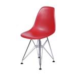 Ficha técnica e caractérísticas do produto Cadeira Eames Dkr Base Cromada Vermelha