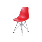 Ficha técnica e caractérísticas do produto Cadeira Eames Dkr Base Cromada - Vermelha