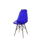 Ficha técnica e caractérísticas do produto Cadeira Eames Dkr Base Madeira Azul