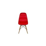 Ficha técnica e caractérísticas do produto Cadeira Eames Dkr Botone Base Eiffel Madeira Vermelha - Inovakasa