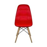 Ficha técnica e caractérísticas do produto Cadeira Eames Dkr Botone Base Eiffel Madeira Vermelha - Vermelho