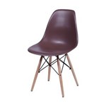 Ficha técnica e caractérísticas do produto Cadeira Eames DKR Café com Base em Madeira - Or Design - Marrom