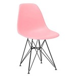 Cadeira Eames DKR - Eiffel - Rosa - Base Preta