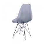 Ficha técnica e caractérísticas do produto Cadeira Eames DKR Fumê Translúcido com Base em Metal - Or Design