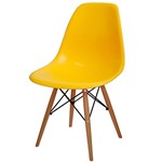 Ficha técnica e caractérísticas do produto Cadeira Eames Dkr Polipropileno Base Madeira Amarela - Or Design
