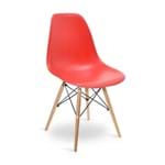 Ficha técnica e caractérísticas do produto Cadeira Eames Dkr Wood Vermelho
