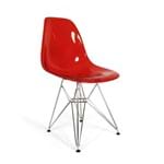 Ficha técnica e caractérísticas do produto Cadeira Eames DSR Vermelha Translúcida Vermelha Translúcida