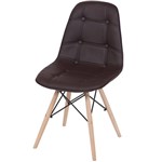 Ficha técnica e caractérísticas do produto Cadeira Eames Eiffel Botone 1110 Marrom Base Madeira - 33895