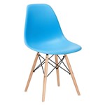 Ficha técnica e caractérísticas do produto Cadeira Eames Eiffel DSW - Azul Céu - Madeira Clara - Mobili