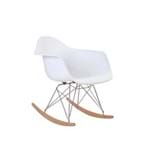 Cadeira Eames Eiffel Rivatti com Braço Pp Base Balanço Branca