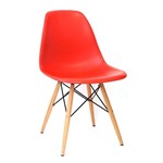 Ficha técnica e caractérísticas do produto Cadeira Eames II Base Madeira e Vermelha - Or Design
