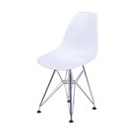 Ficha técnica e caractérísticas do produto Cadeira Eames Kids Polipropileno - Branca (Base Cromada)