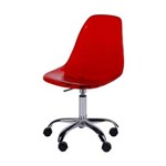Ficha técnica e caractérísticas do produto Cadeira Eames Policarbonato com Rodizio Vermelha
