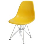 Cadeira Eames Polipropileno Amarelo Base Cromada - 14907