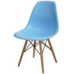 Ficha técnica e caractérísticas do produto Cadeira Eames Polipropileno Azul Base Madeira - 14913