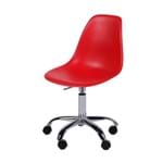 Ficha técnica e caractérísticas do produto Cadeira Eames Polipropileno com Rodizio - Vermelha