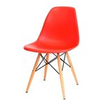 Ficha técnica e caractérísticas do produto Cadeira Eames Polipropileno - Vermelha - Base em Madeira