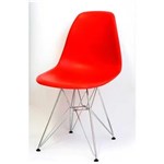 Ficha técnica e caractérísticas do produto Cadeira Eames Polipropileno - Vermelha - Base em Metal