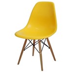 Ficha técnica e caractérísticas do produto Cadeira Eames Wood Amarela PP OR Design 1102B