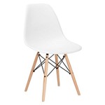 Cadeira Eames Wood DSW - Branco Fosco