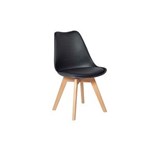 Ficha técnica e caractérísticas do produto Cadeira Eames Wood Leda Design - Preto