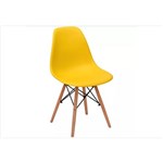 Ficha técnica e caractérísticas do produto Cadeira Eiffel Charles Eames em ABS Amarela com Base de Madeira DSW