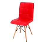 Ficha técnica e caractérísticas do produto Cadeira Eiffel Charles Eames PU Vermelho - VERMELHO