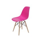 Ficha técnica e caractérísticas do produto Cadeira Eiffel Dsw Eames Sem Braço Base Madeira - Pink