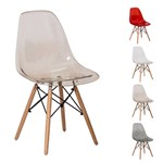 Ficha técnica e caractérísticas do produto Cadeira Eiffel Eames DSW Ambar Base Madeira - Waw Design