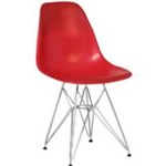 Ficha técnica e caractérísticas do produto Cadeira Eiffel Fixa PP Vermelha Base Aço Cromado Rivatti