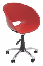 Ficha técnica e caractérísticas do produto Cadeira Elena com Rodizio Vermelha Tramontina 92071040