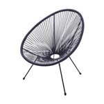 Ficha técnica e caractérísticas do produto Cadeira em Aço e Cordas de PVC 1160 OR Design Preto
